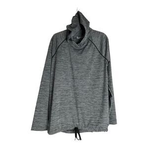 Under Armour Women's Gray Heathered Hoodie Pullover Cowl Neck Drawstring L‎